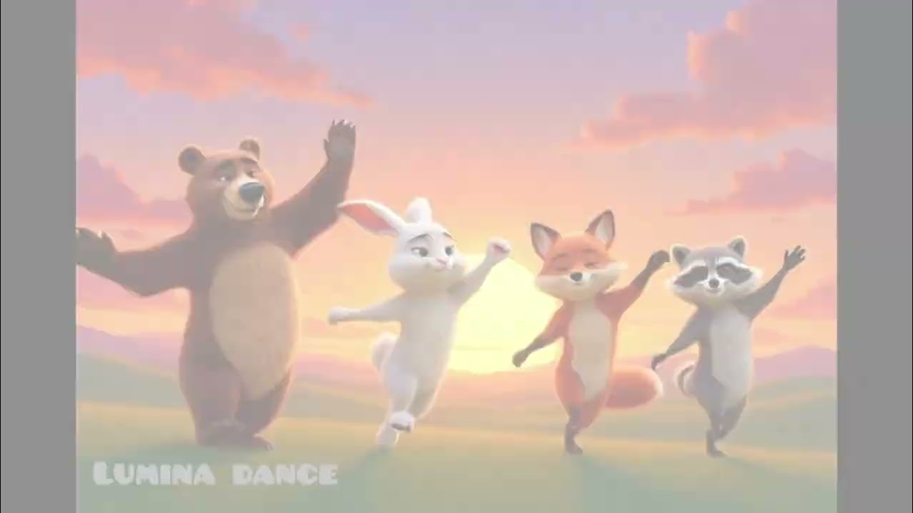 ✨ “Cute Animal Friends Dancing in a Dreamy Meadow”🕺