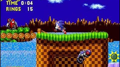Sonic1 backwards speedrun GHZ1 in 0:19