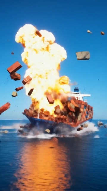 THIS GIANT SHIP EXPLODED AT SEA! Terrifying Moments Caught on Camera! # ...