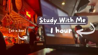 Study With Me in a Bar | 1 Hour | Cozy Background Chatter, No Music screenshot 1
