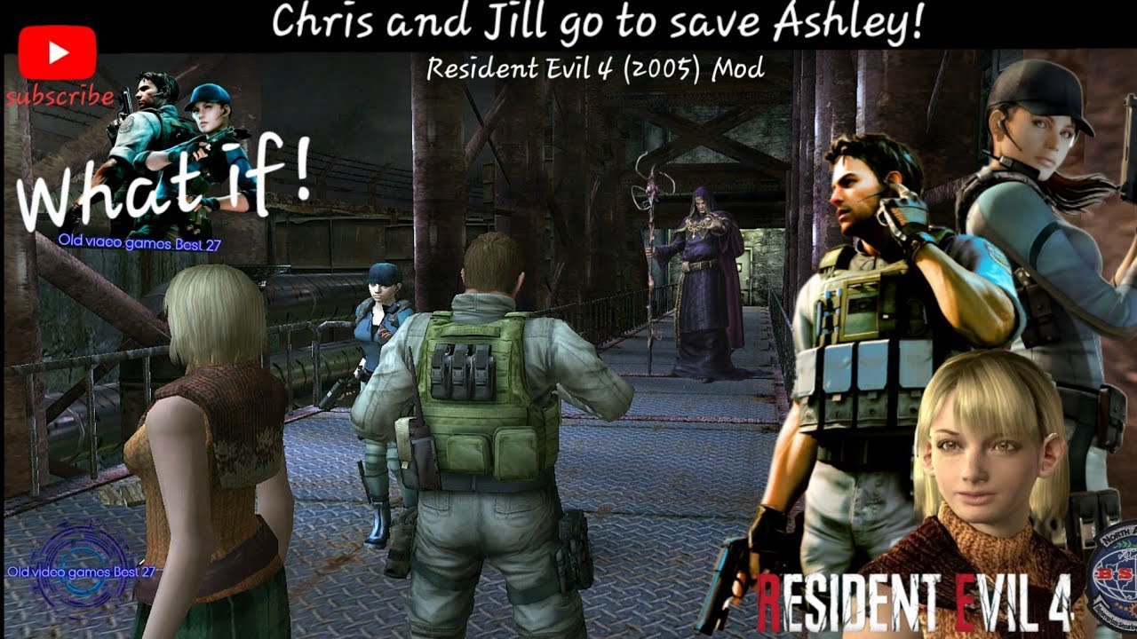 Chris and Jill BSAA go to save Ashley! Resident Evil 4 Mod  - What if  - Full Gameplay