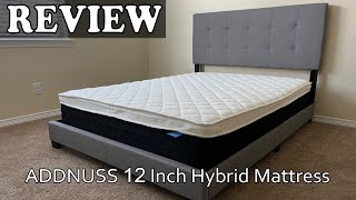 ADDNUSS 12 Inch Memory Foam Hybrid Mattress REVIEW @Elliereview