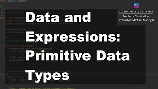 Java 1 Online, [2.02] Data and Expressions: Primitive Data Types