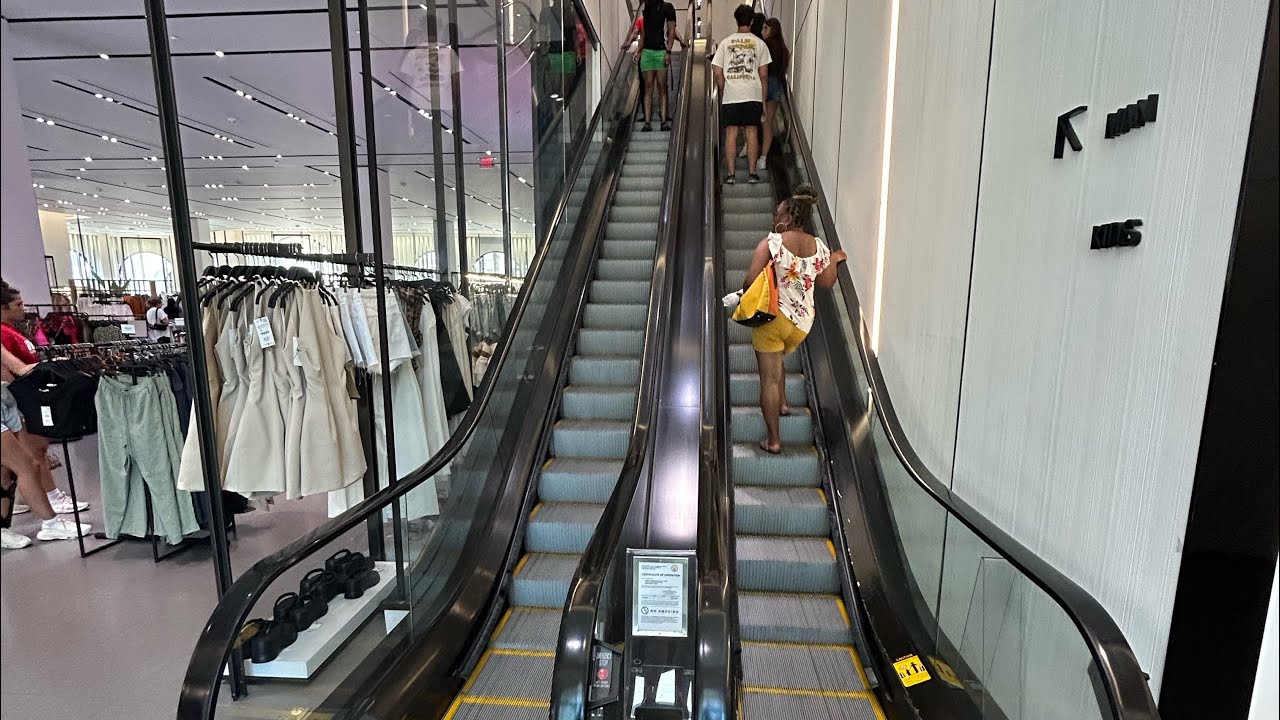 Schindler Single File Escalators At Zara Disney Springs Town Center In schindler-single-file-escalators-at-zara-disney-springs-town-center-in