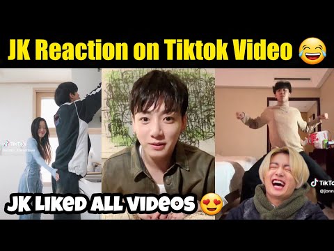 JUNGKOOK Reaction on Tiktok Video 😂| JK all liked Tiktok Funny videos 🥳 #bts