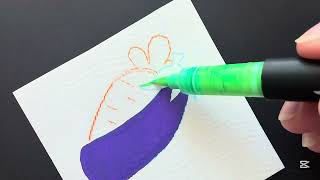 ☂️ Acrylic markers colouring ASMR ☂️ so satisfying #colouringasmr #colouringmarkers #asmrcolouring