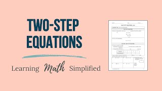 Two Step Equations - 8th Grade Math Lesson