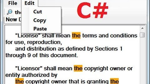 C# Tutorial 68: How to make a Tabbed Notepad In C# ( ManuStrip, Cut,Copy,Paste,Open,Save) Part-2