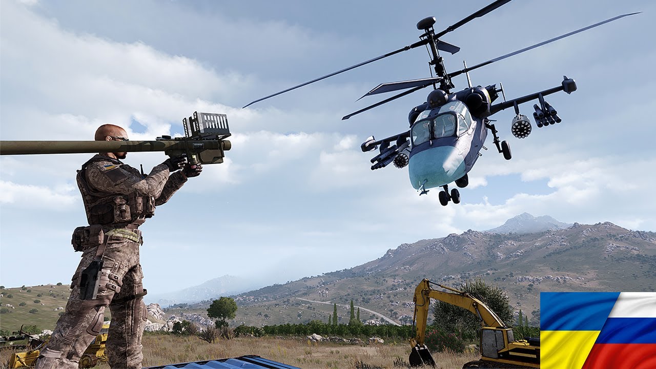 Модифицированная ракета Stinger из Украины уничтожает российский вертолет KA-52