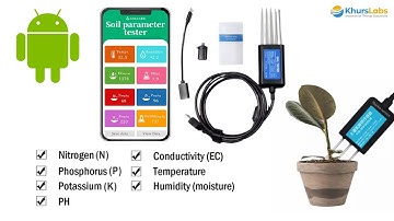 Soil Sensor NPK PH TH EC Fertility 8in1 Parameter USB Android Plug and Play