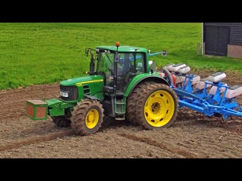 Maize seeding | John Deere 6430 + Monosem 8 rijer | Mais zaaien | Schimmel Overberg | 2017.