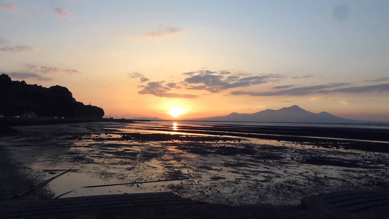 熊本 観光 宇土 日本の渚百選 御輿来海岸 夕日 絶景 KUMAMOTO JAPAN The sunset Travel - YouTube
