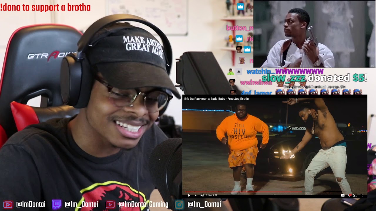 ImDontai Reacts To Bfb Da Packman x Sada Baby - Free Joe Exotic