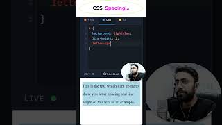 CSS Line Height & Letter Spacing #csstutorial #htmltutorial #coding