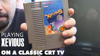 Xevious for NES on a CRT TV (Memory Lane)