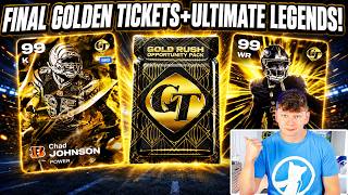 FINAL GOLDEN TICKETS! GTS JOSH ALLEN, KICKER OCHO, AND ULTIMATE LEGENDS!