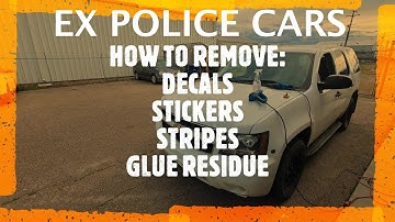 How to Remove STICKERS | DECALS | STRIPES | GLUE RESIDUE from Ex Police Cars