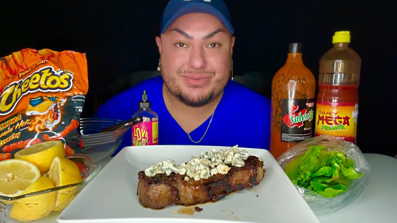 Hot Cheetos LOCOS • NY Strip Steak w/ Creamy Blue Cheese Crumbles