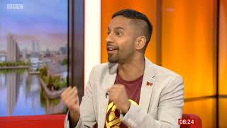 BBC Breakfast Newspaper Review. Bobby Seagull with hosts Naga Munchetty and Charlie Stayt (1/2)