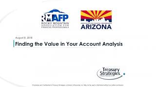 Finding the Value in Your Account Analysis, by Treasury Strategies