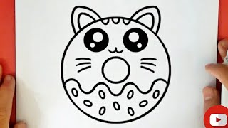 رسم قطة كيوت بالرصاص للمبتدئين \ رسم سهل \ تعليم الرسم للمبتدئين \ رسومات سهلة بالرصاص