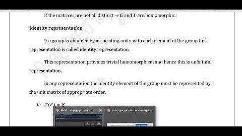 PG TRB PHYSICS REPRESENTATIONS OF GROUPS