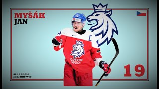 Jan Myšák (#19) ● ALL 5 Goals 2022 IIHF WJC - Highlights (HD)