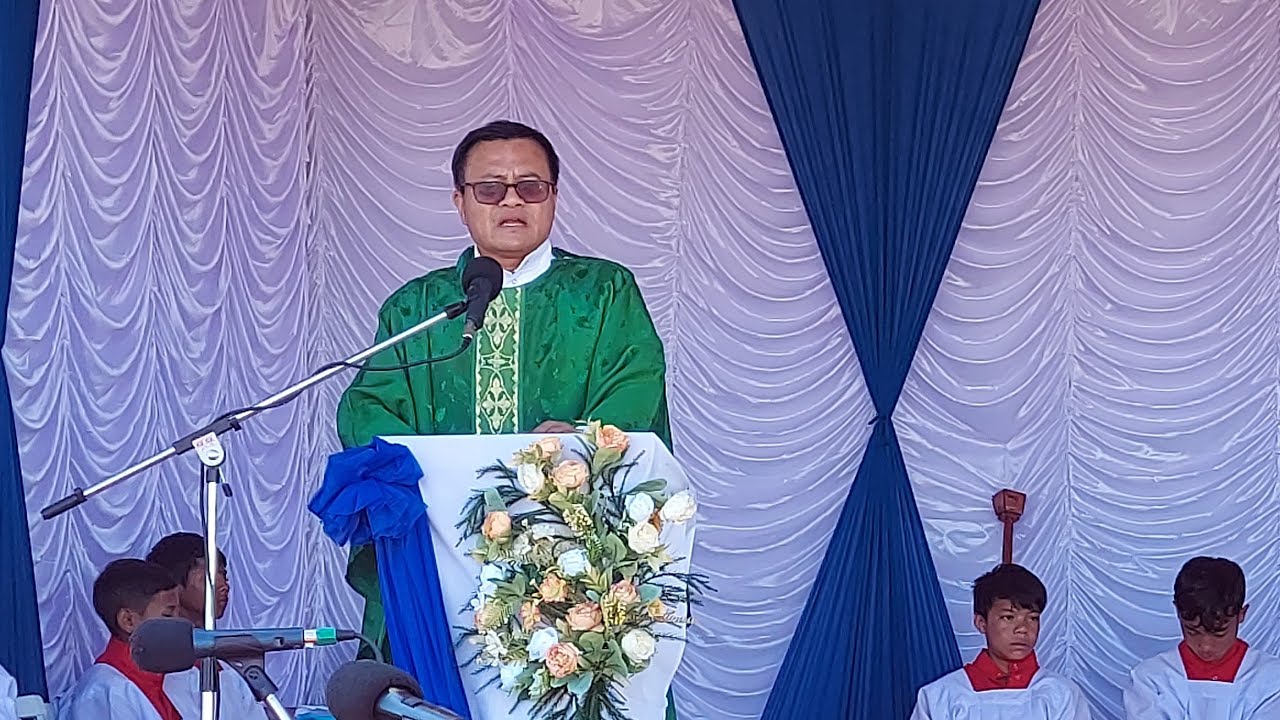 Iaineh ha ka kam Mission bad Jingbha - Fr. Gerald ha ka Mass Communion Banyngkong bad Jingpynskhem