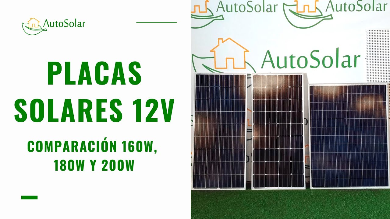 Placas Solares 12V  Placa Solar 200W, 180W y 160W 