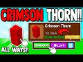 How to get CRIMSON THRON in Roblox Grow a Garden
