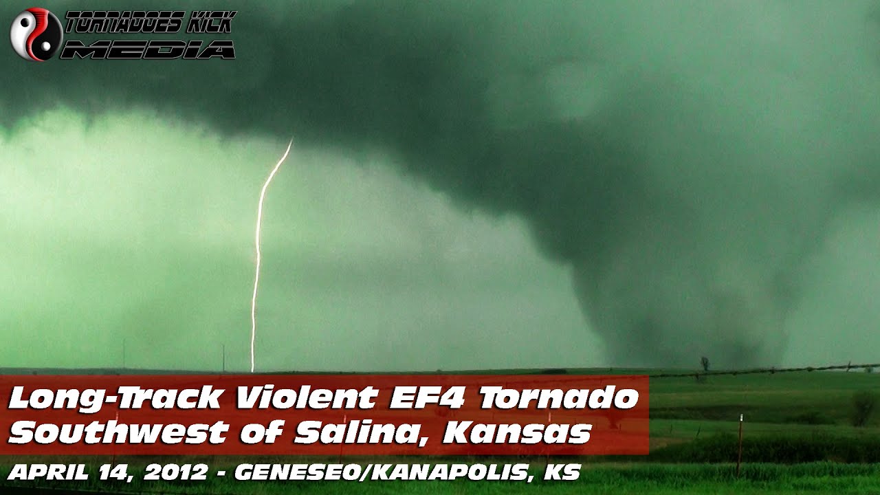 Incredibly Massive Violent Kansas Tornado Southwest of Salina 4/14/2012 Geneseo, KS YouTube