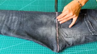 ✅ 3 Idea For Reusing Old Jeans With Sewing Machine - Recycling Project anyone can do it