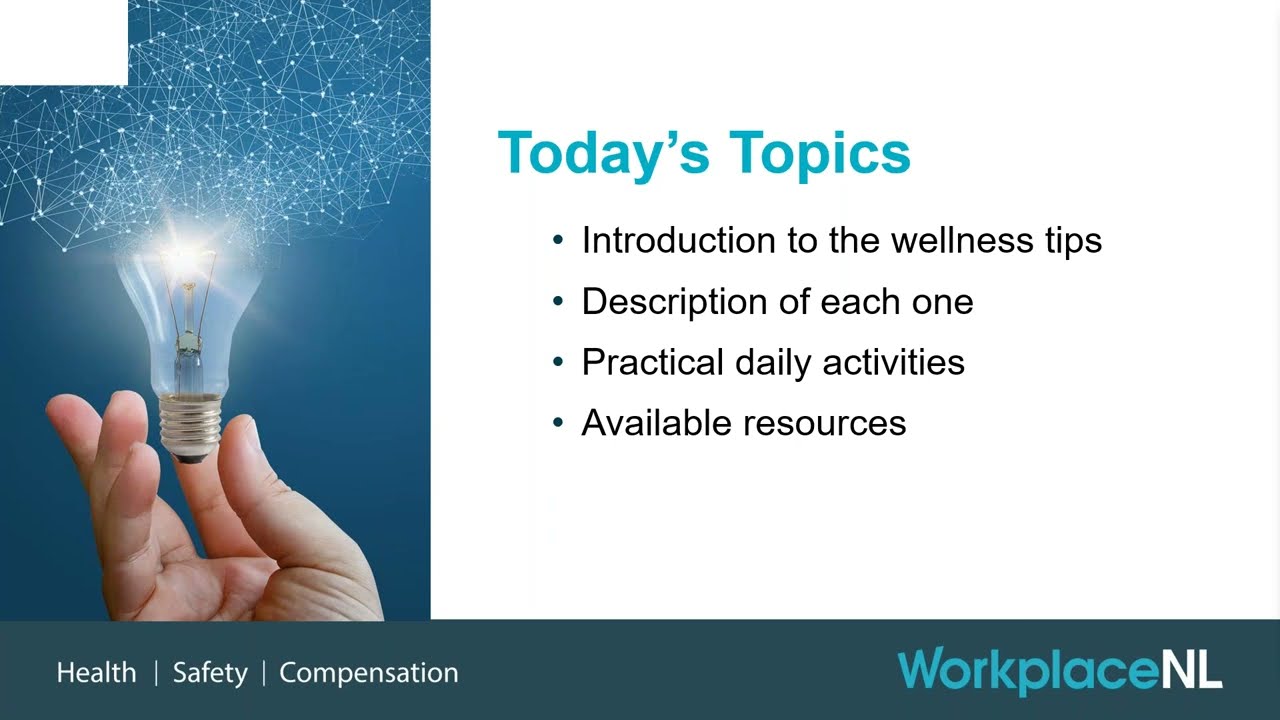 Wellness at Work: Strategies for taking care of you