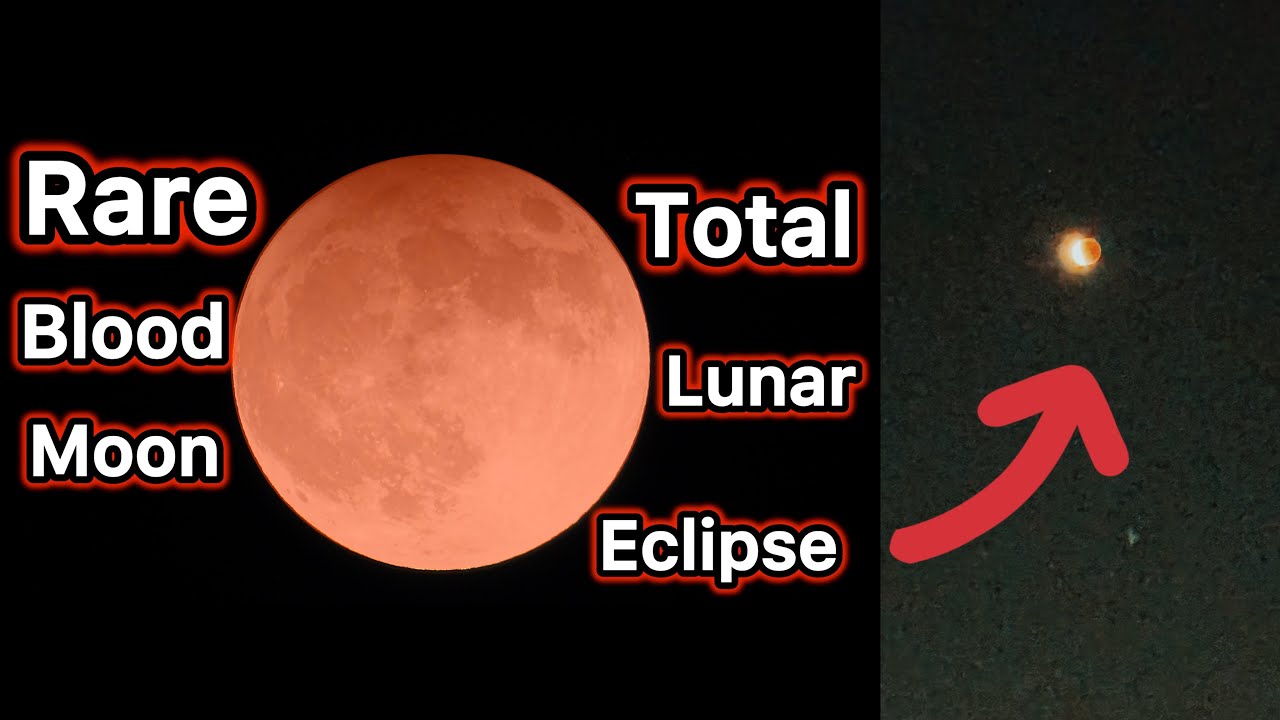 Full lunar eclipse of the blood moon over Southern California from ...