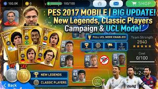 PES 2017 Mobile Offline BIG UPDATE! New Legends, Classic Players, Events, Campaign & UCL Mode screenshot 1