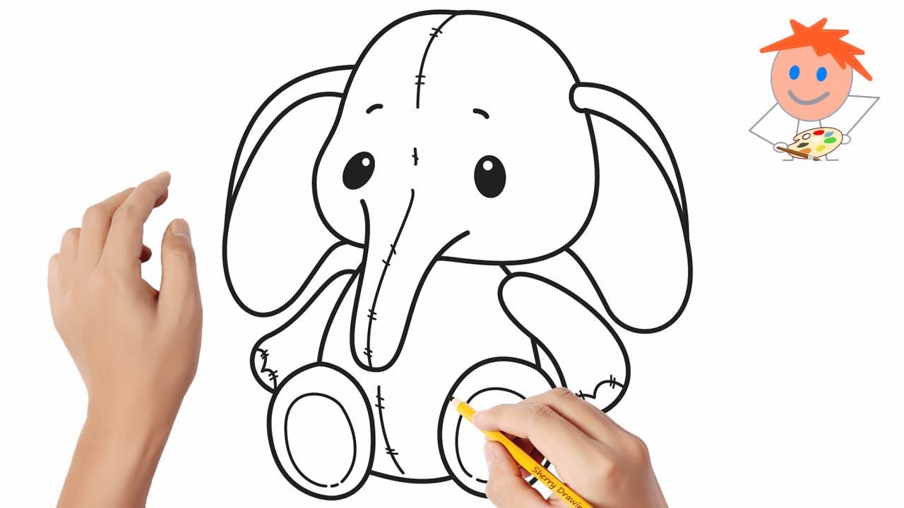 How to draw an elephant | Easy drawings - YouTube