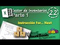 Gestor de Inventarios Parte 1 | Instrucción For... Next | VBA Excel 2013 #22