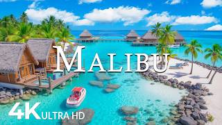 FLYING OVER MALIBU 4K U - Soothing Music Along With Beautiful Nature