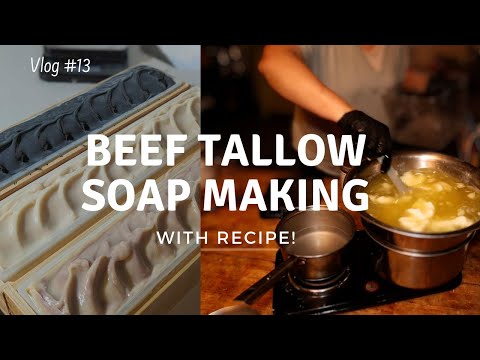 Simple Soap Making with Beef Tallow! Recipe Included! #life #smallbusiness #homestead