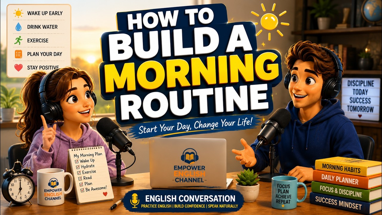How to Build a Morning Routine | English Conversation | English Speaking Practice for Beginners
