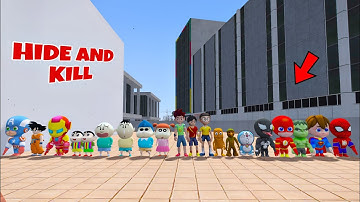 FRANKLIN PLAYING HIDE AND KILL WITH SHINCHAN