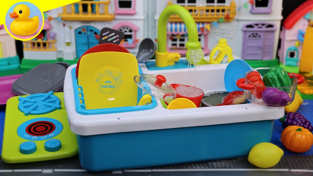 لعبة حوض غسيل المواعين ومطبخ العاب_اطفال_للبنات