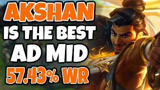 AKSHAN is the BEST AD MID. 57% WINRATE in MASTERS+ | 12.23 - League of Legends
