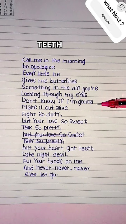 5 Second Of Summer - Teeth (Lyrics) #lyrics #teeth #5secondsofsummer