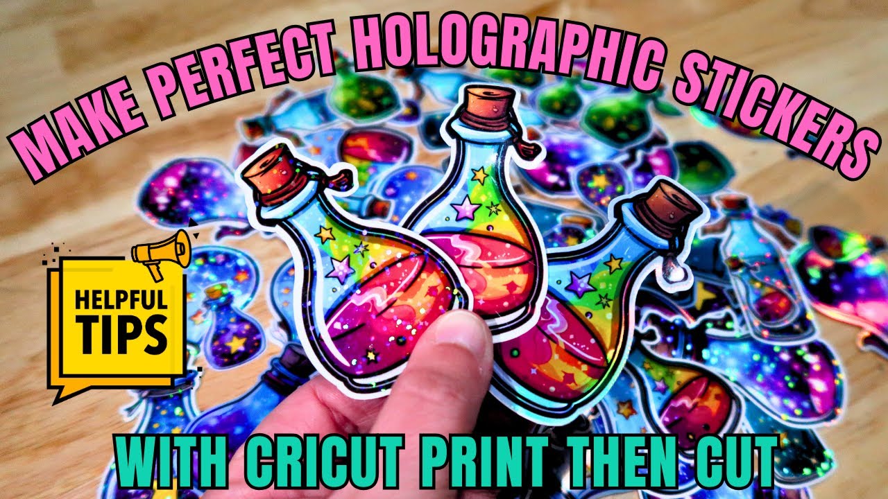 Должны быть секреты создания голографических наклеек с помощью Cricut-печати и резки.