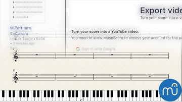 Guardar partitura online y exportar partitura a video MP4 - Musescore