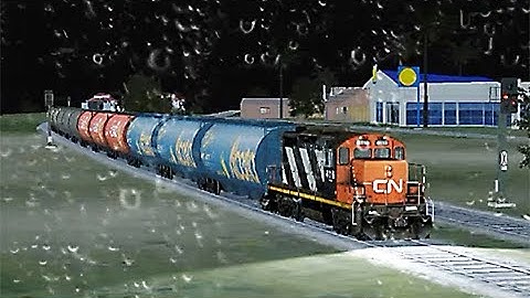 Train Sim - California Coast Using EMD GP9 at Rainy Night - Simulasi Kereta Api