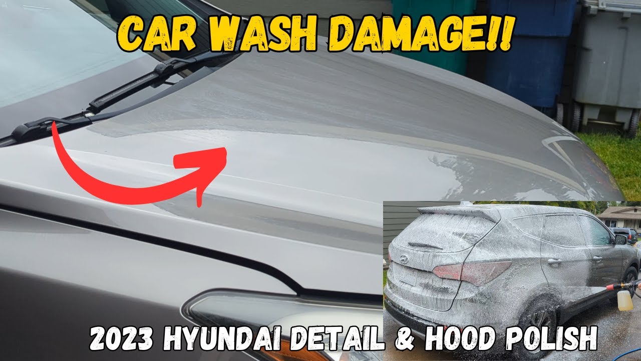 Dealing With Car Wash Damage On 2023 Hyundai | Paint Polishing The Hood Lake Stevens Auto Detailing