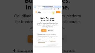 Free Website Hosting with Cloudflare Pages in 2 Minutes! #Shorts #Cloudflare