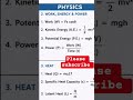 physics formula for PGT GIC #neet #physicsformula